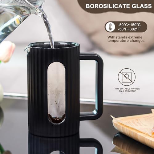 Classic glass coffee press and frother brewer — photo 5