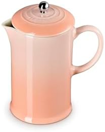 Stoneware Coffee Press in Peche Pink