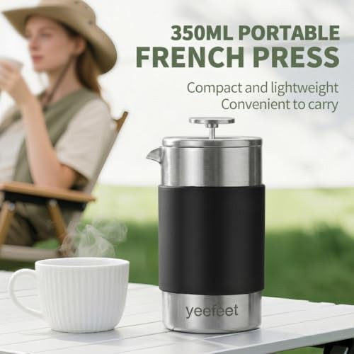 Small portable travel french press for two cups — photo 3