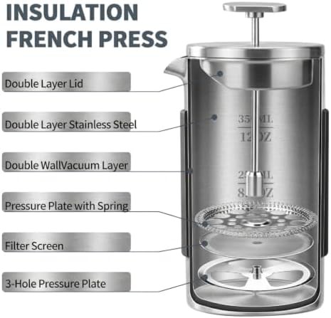 Small portable travel french press for two cups — photo 4